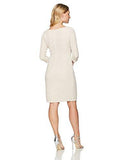 Jessica Howard Petite 3/4 Sleeve Side Tucked Sheath Dress, Champagne, 14P
