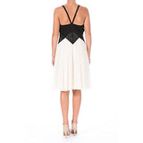 S Chiffon Embellished Cocktail Dress BlackIvory 2