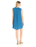 James & Erin Sleeveless Trapeze Shift Aegean Sea Medium