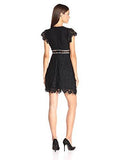 Lace Dress With Ruffles, Black, 10