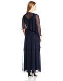 Jessica Howard Petite Basketweave Gown, Navy, 4P