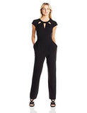 Eliza J Jumpsuit With Cut Out Detail At Neckline, Black, 8