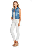 Denim Jean Jacket And Sleeveless Vest Xl V6002_Dark Wash