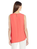 Sleeveless Blocked Top With Angle Bottom Watermelon M