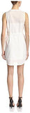 Taylor Button Down Dress, White/Navy, 8 Us