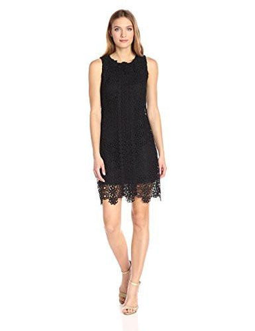 Chemical Burnout Lace Shift, Black, 6