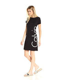 Shortsleeve Logo Tshirt Dress Blackwhite L