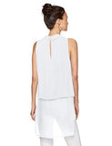 Chiffon Shirttail Sleeveless Shirt Optic White Xxsmall