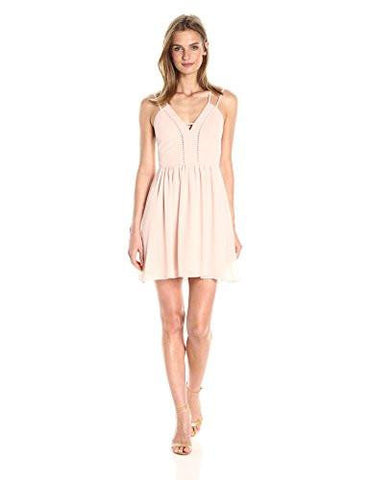 Strappy Vneck Dress Rose Smoke 0