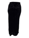 Karen Kane Velvet Maxi Skirt Xl, Black