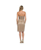 Short Strapless Cocktail Dress Z106 0, Beige
