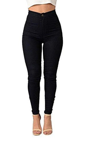 Pxmoda Casual Stretch Skinny Pencil Pants High Waist Elastic Slim Jeans