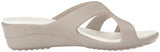 Crocs Sanrah Strappy Wedge Sandal Platinum 8 M Us