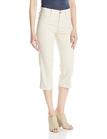 Novelty Ariel Crop Jeans, ClayHem Embroidery, 14