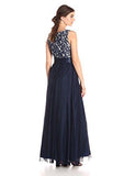 Lace Bodice Ballgown, Navy/Ivory, 8