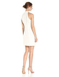 Vince Camuto Crepe Halter Shift Dress Ivory 14
