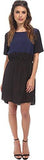 Contrast Front Dress Black Large