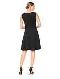 ALine Dress With Keyhole, Black, 16