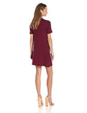 Bcbgeneration Easy Short Sleeve Swing Dress Wine Red Small