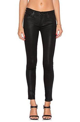 Hudson Barbara Super Skinny Jeans In Noir Coated