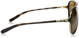 Kickback Oo410202 Polarized Aviator Sunglasses, Gold Satin, 58 Mm