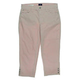 S Ariel Twill Rhinestone Ankle Cropped Jeans Pink 8