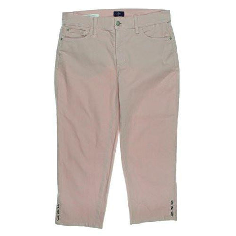 S Ariel Twill Rhinestone Ankle Cropped Jeans Pink 8