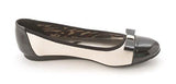 Atalya Cap Toe Slide Flats Ivory Multi Fabric Size 5