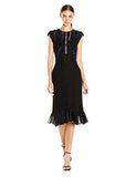Sleeveless Vien Lace Dress, Black/Navy, 0