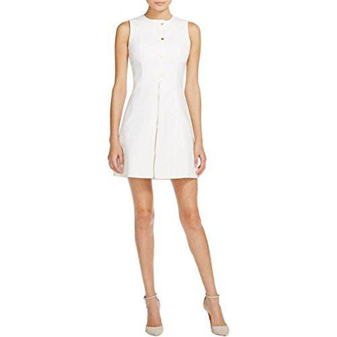 Michael Michael Kors Poplin Sleeveless Wear To Work Dress White 6