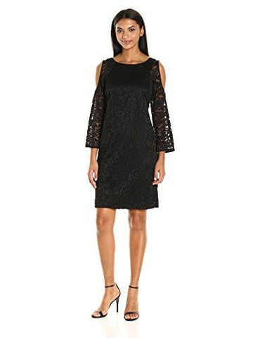 Nine West Cold Shoulder Raglan With Long Sleeves Black 2