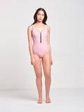 Sophia Reversible One Piece Dusty Rose/Pink Seersucker Xs Swimwear One Piece Rose/Pink