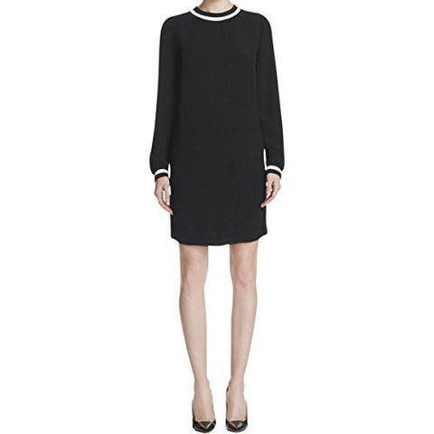 Michael Michael Kors Shirt Dress Contrast Trim Casual Dress Black 2