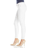 True Religion Halle Mid Rise Super Skinny Crop Jean, Optic White Patch/Destroy, 27