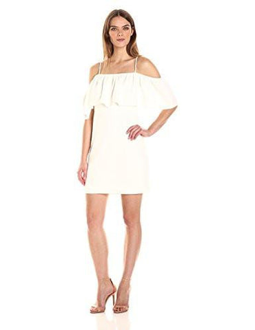 Aloha Classic Crepe Off Shoulder Dress White Wash 12