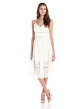 Midi Lace Dress, White, 4