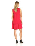 Paris Sunday Sleeveless Ponte Dropwaist Dress Scarlet S