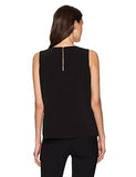 Sleeveless Colorblock Blouse Black Xs