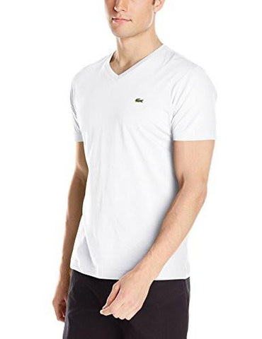 Lacoste Short Sve Jersey Pima Regular Fit V Neck Tshirtwhite6
