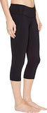 Solid Tight Capri Athletic Pants Black Black Xl
