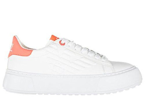 Shoes Leather Trainers Sneakers Classic Up White Us Size 6 288046 7P299 00010