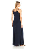 Armani Exchange Spaghetti Strap V Neck Woven Maxi Dress Navy 2