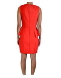 Dress Peplum V Neck Lacquer Red Size 8