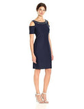 Elbow Sleeve Cold Shoulder, Navy, 16