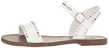 Donddis Flat Sandal White Leather 8 M Us