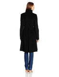 Wool Blend Military Coat, Black, 4