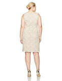 Jessica Howard Plus Size Wing Collar Jacket Dress, Champagne, 16W