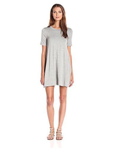 Line Back Yoke Dress Heather Grey Large