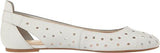 Nine West Marie Ballet Flat Whitesilver 8 W Us