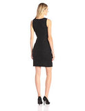 Sleeveless Side Rouched Dress With Cut Outs, Black, 14